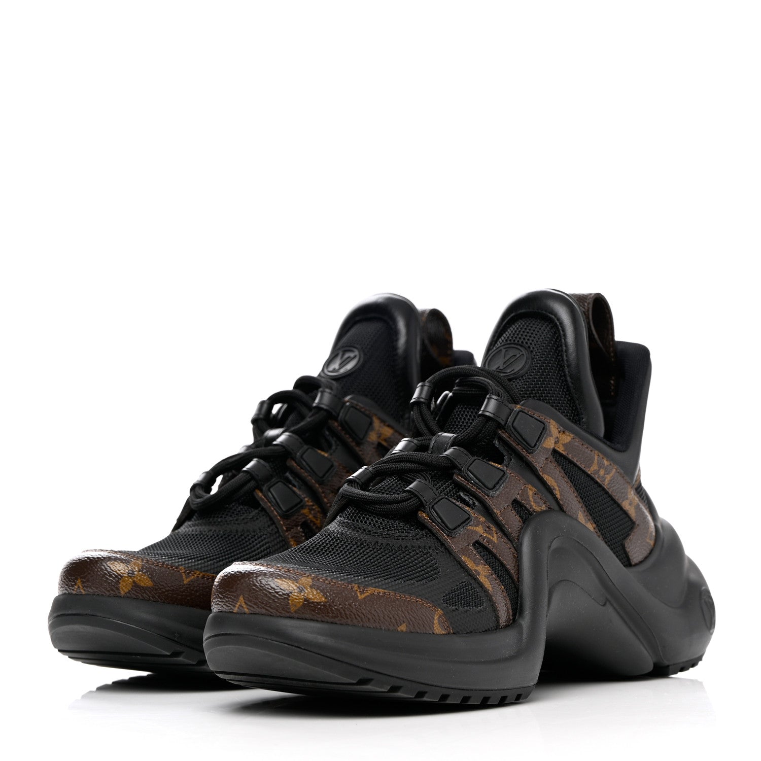 Louis Vuitton Calfskin Patent Monogram LV Archlight Sneakers 39 Black 3 of 13