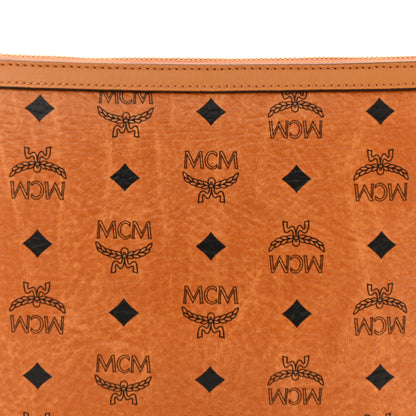MCM Visetos Liz Shopper Tote Pouch Cognac 8 of 10