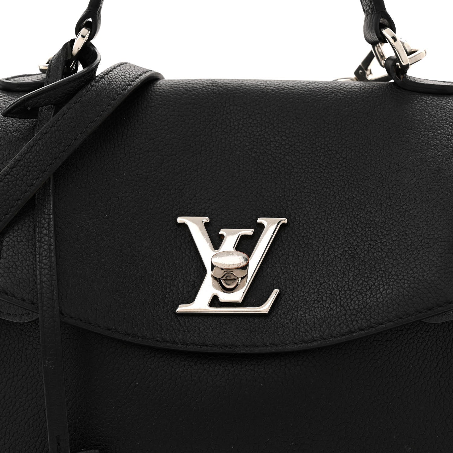 Louis Vuitton Calfskin Lockme Ever BB Black 7 of 18