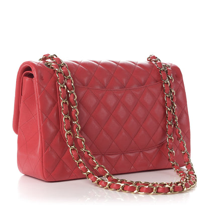 Chanel Caviar Quilted Jumbo Double Flap Red 3 of 10