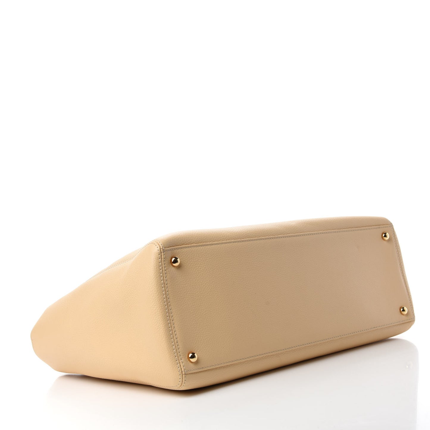 Calfskin Cerf Executive Shopper Tote Beige Clair