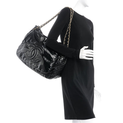 Chanel Vinyl XL Rock and Chain Flap Black 3 of 11