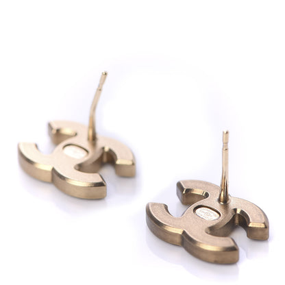 Chanel Crystal CC Earrings Gold 3 of 6