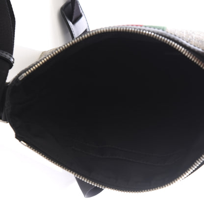 Gucci GG Supreme Monogram Web Messenger Bag Black 4 of 8