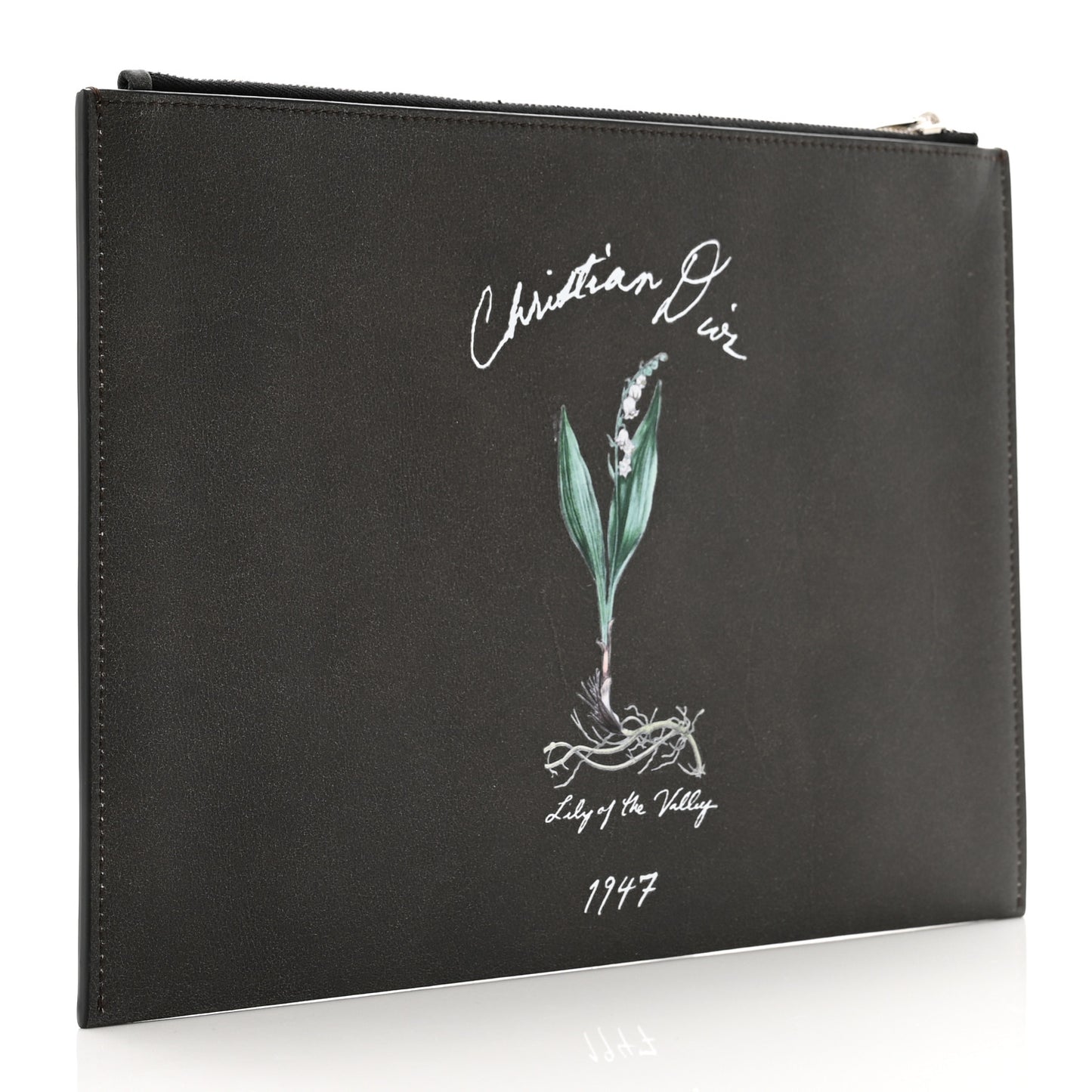 Calfskin 1947 Lily of The Valley Pouch Grey