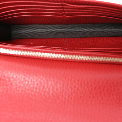 Gucci Dollar Calfskin Interlocking G Chain Wallet Red 5 of 10