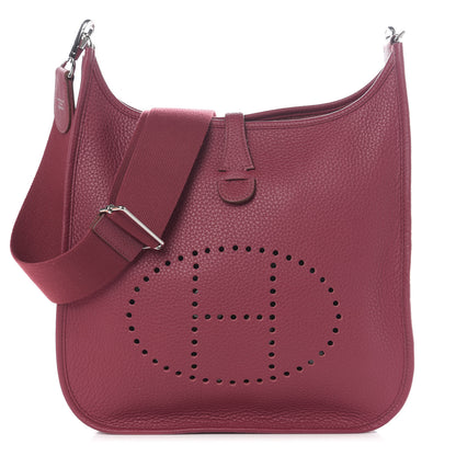 Hermes Taurillon Clemence Evelyne III PM Rubis 1 of 11