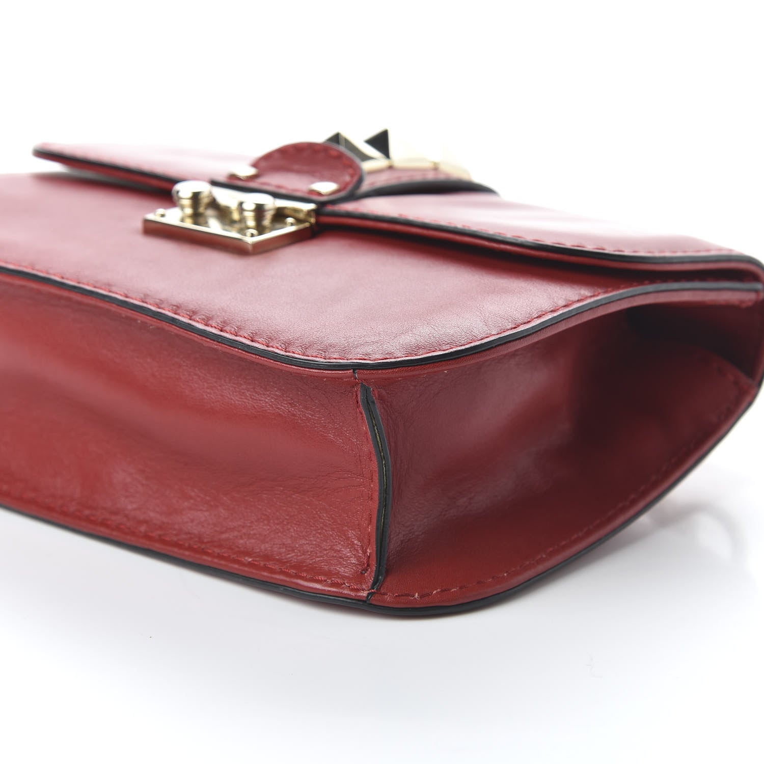 Valentino Garavani Vitello Small Glam Lock Rockstud Flap Red 7 of 9