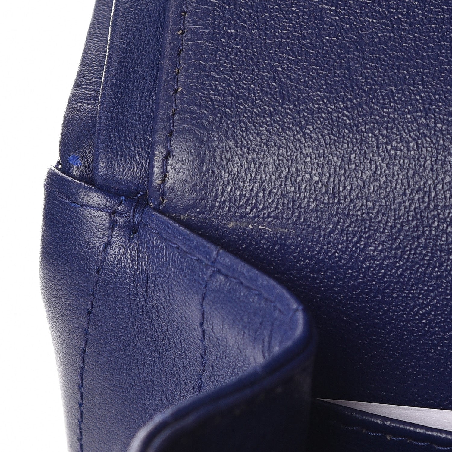 Chanel Lambskin Chevron Quilted Jumbo Double Flap Blue 11 of 18