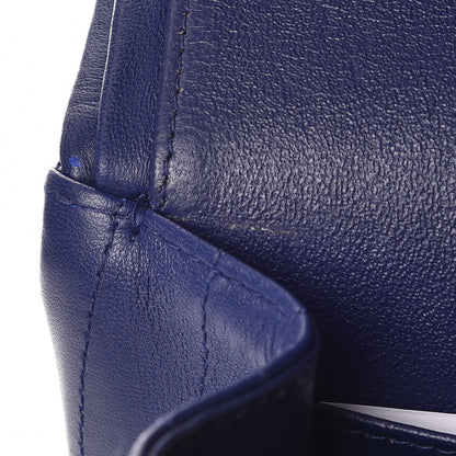 Chanel Lambskin Chevron Quilted Jumbo Double Flap Blue 11 of 18