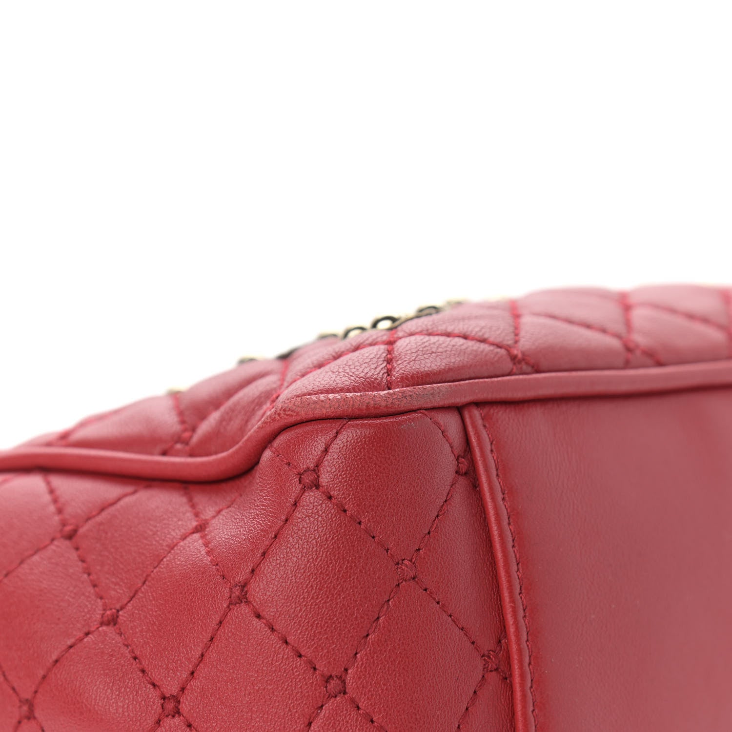 Dolce & Gabbana Lambskin Watersnake Embellished Lucia Shoulder Bag Red 9 of 19