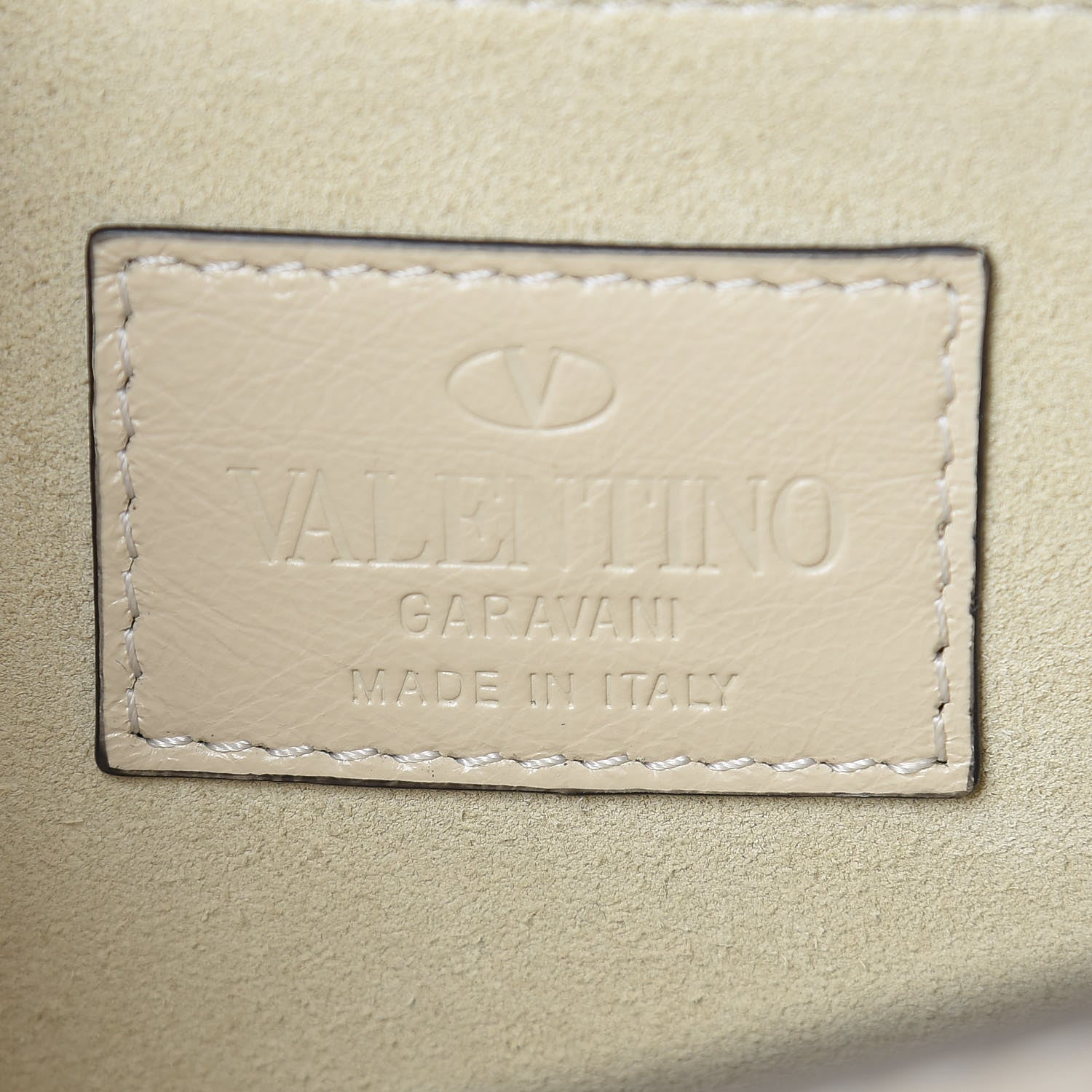 Valentino Garavani Craquele Calfskin Medium Glam Lock Rockstud Flap Light Ivory 8 of 12