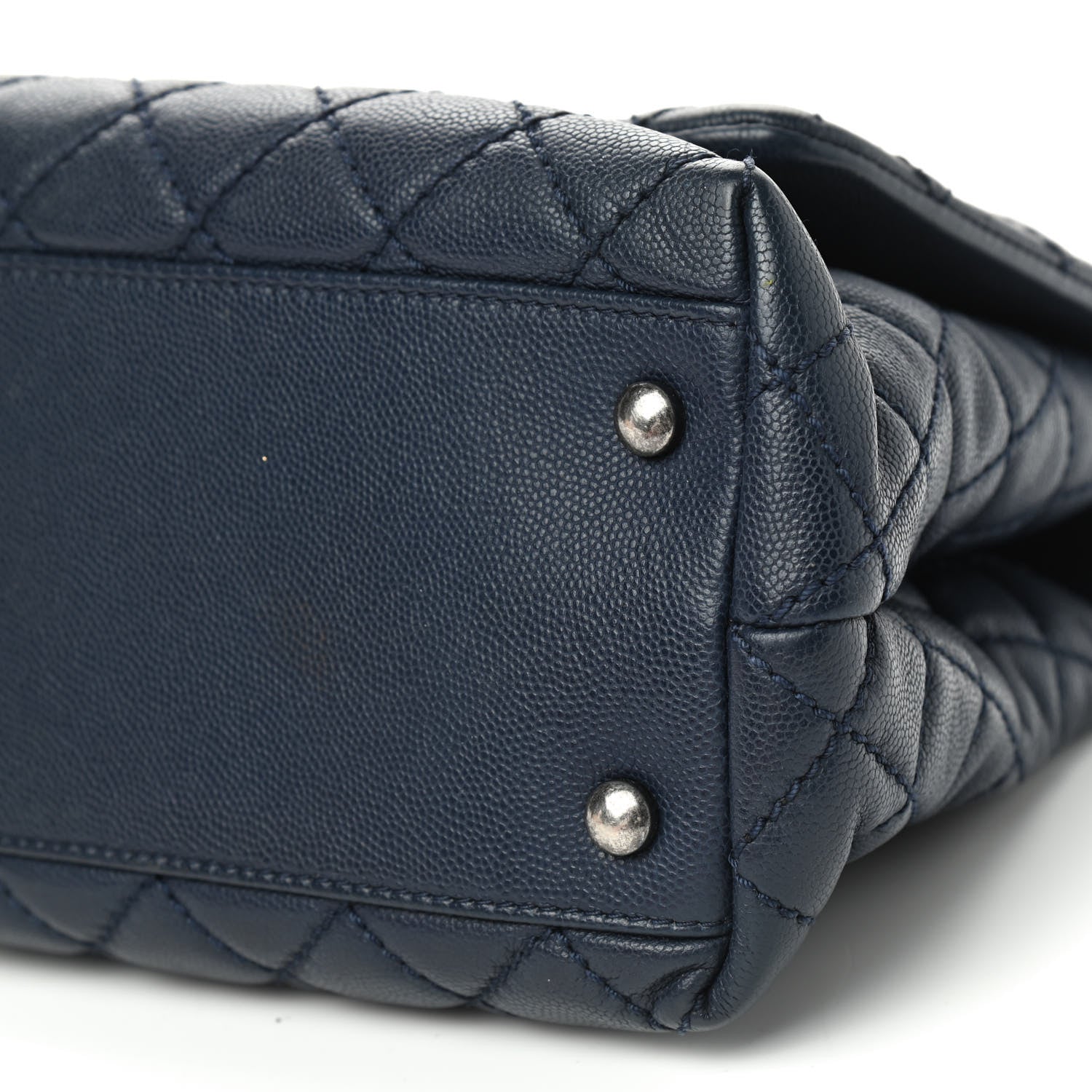 Chanel Caviar Quilted Small Coco Handle Flap Navy 7 of 10