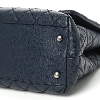 Chanel Caviar Quilted Small Coco Handle Flap Navy 7 of 10