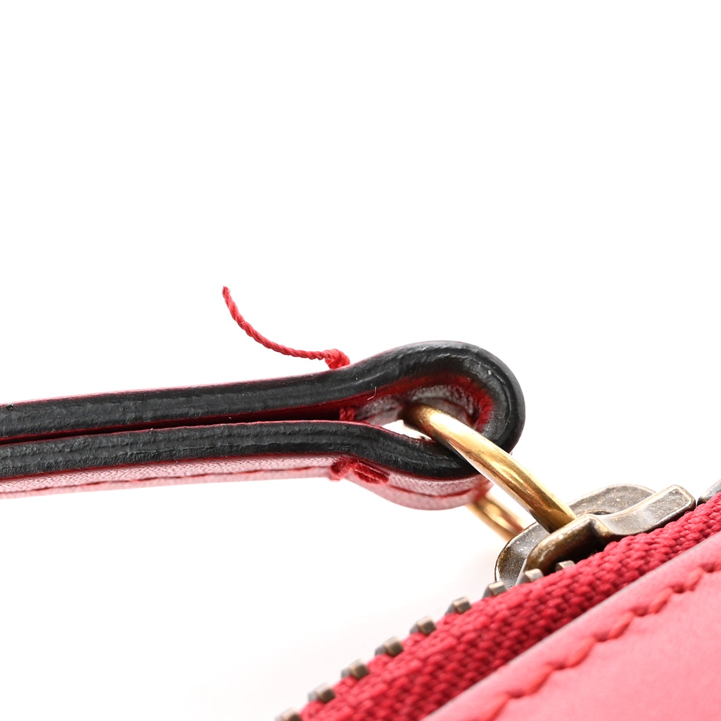 Calfskin GucciGhost Print Pouch Hibiscus Red