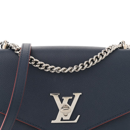 Louis Vuitton Soft Calfskin Mylockme Chain Bag BB Marine Rouge 8 of 10