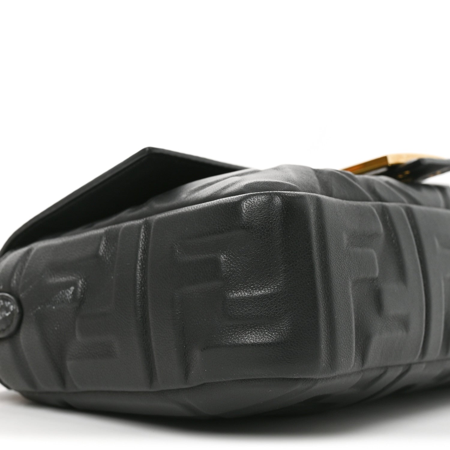 Fendi Nappa FF 1974 Embossed Baguette Black 9 of 10