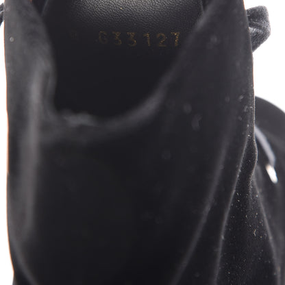 Chanel Velvet CC Lace Up Boots 40 Black 8 of 9