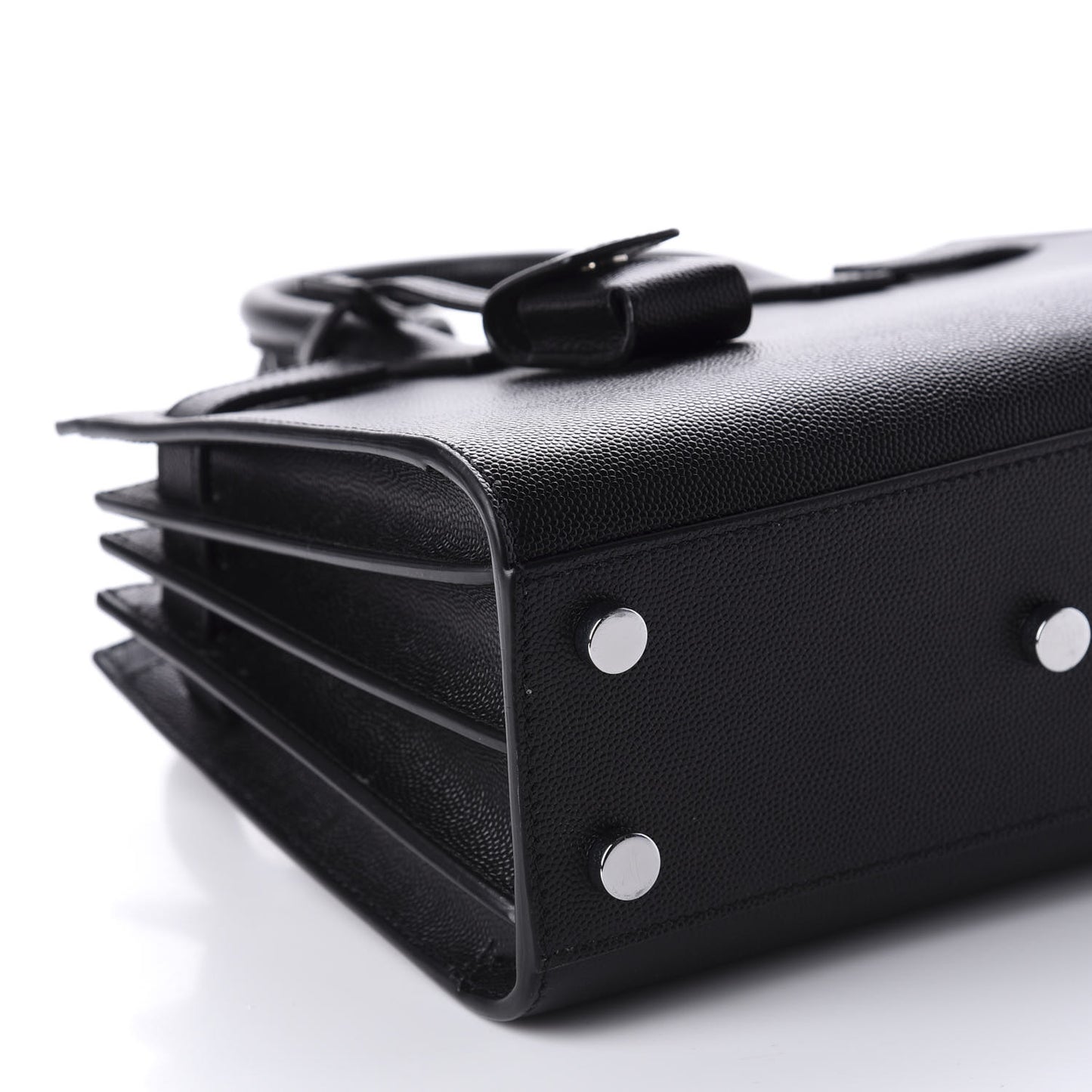 Grained Calfskin Nano Sac De Jour Black