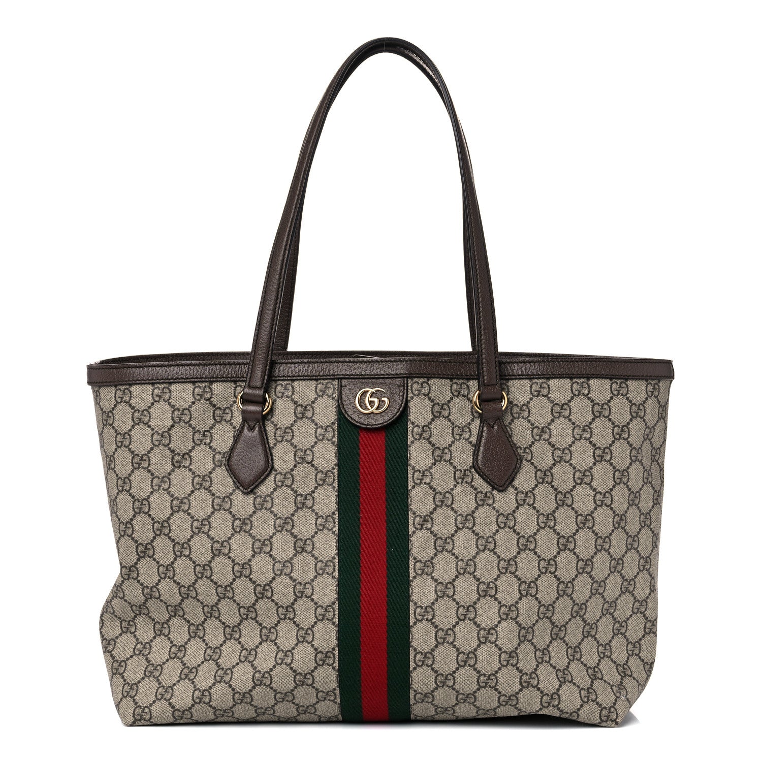 Gucci GG Supreme Monogram Medium Ophidia Shopping Tote Brown 1 of 16