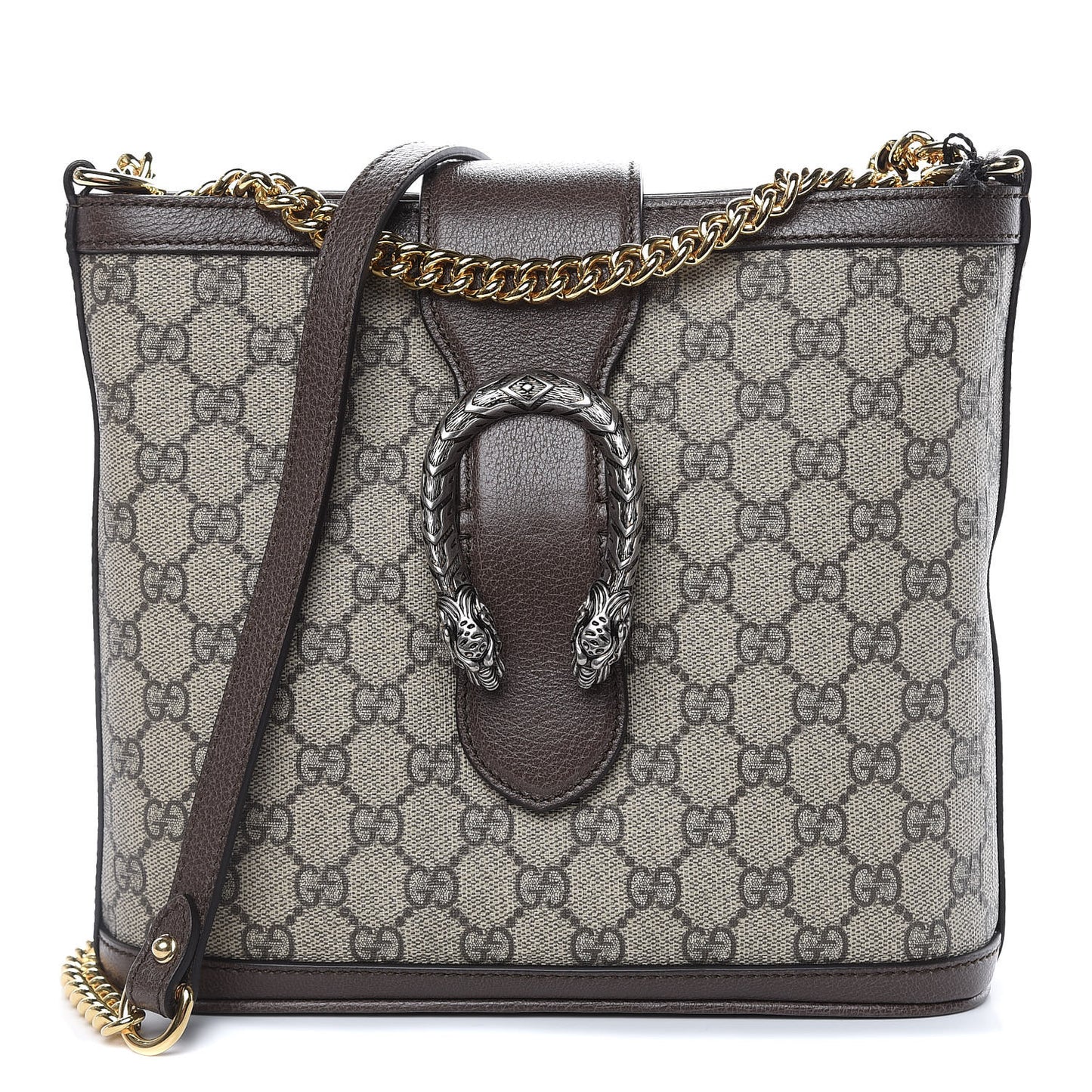 GG Supreme Monogram Medium Dionysus Bucket Bag Beige New Acero