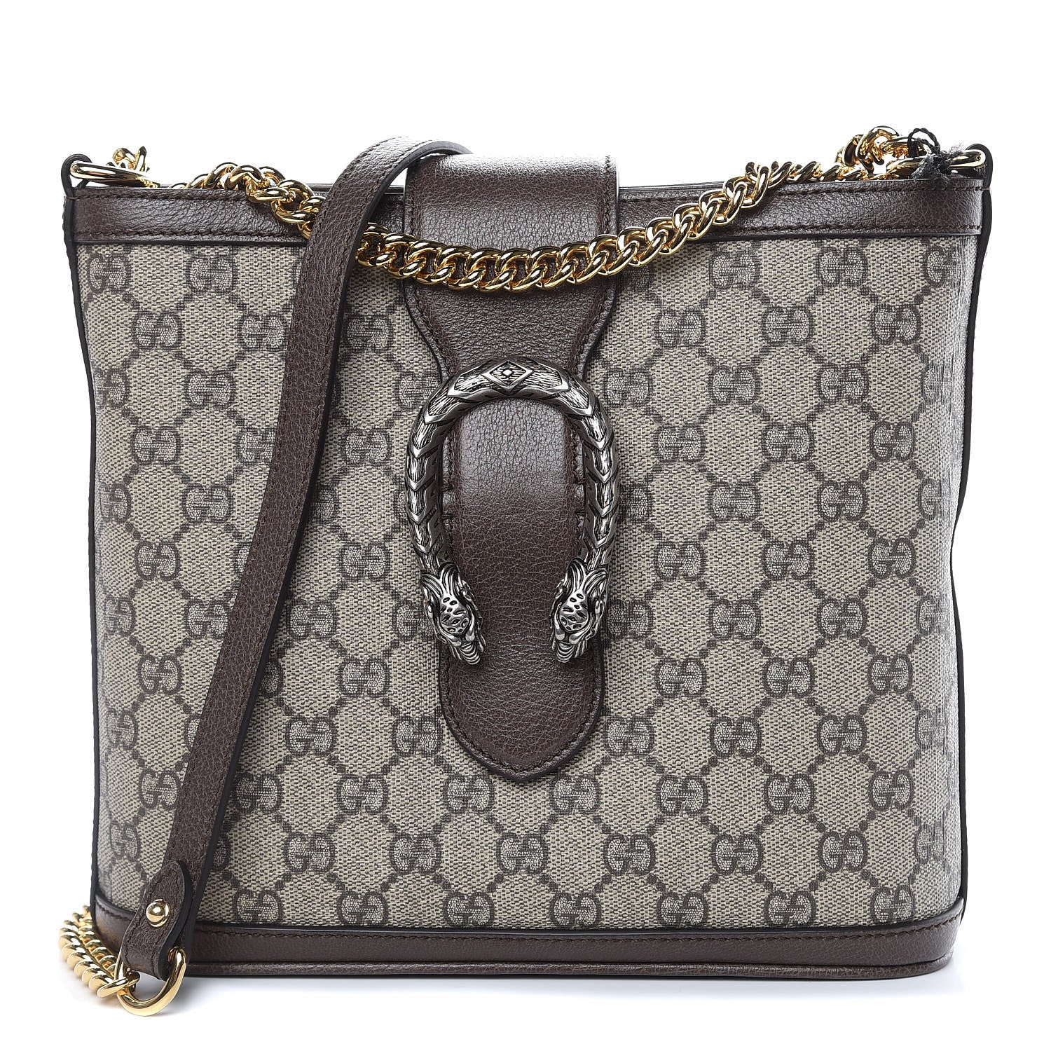 Gucci GG Supreme Monogram Medium Dionysus Bucket Bag Beige New Acero 1 of 10