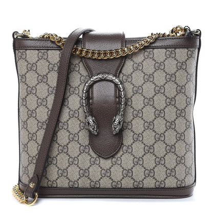 Gucci GG Supreme Monogram Medium Dionysus Bucket Bag Beige New Acero 1 of 10