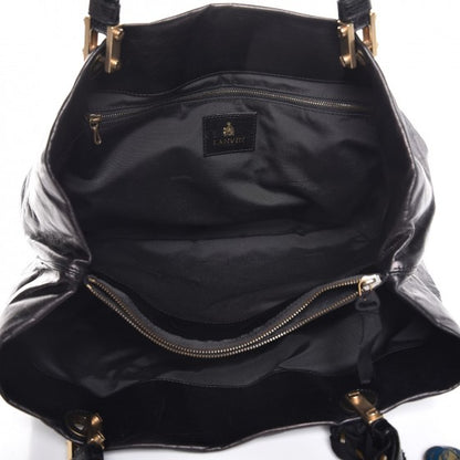 Lanvin Crinkled Lambskin Tote Black 5 of 9