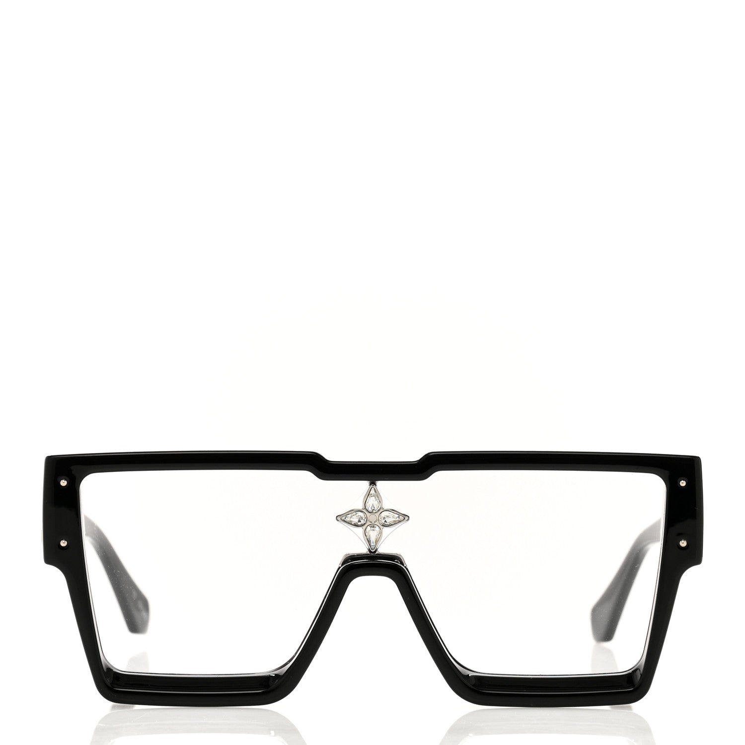 Louis Vuitton Acetate Swarovski Crystal Cyclone Sunglasses Z1790E Black 2 of 8