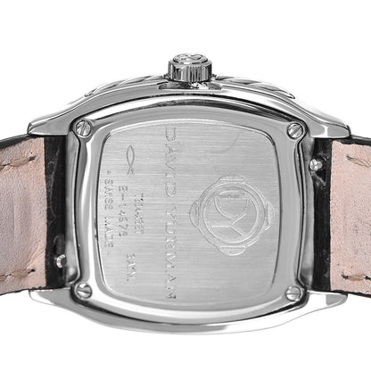 David Yurman Stainless Steel Alligator Diamond 25mm Thoroughbred Quartz Watch 5 of 8