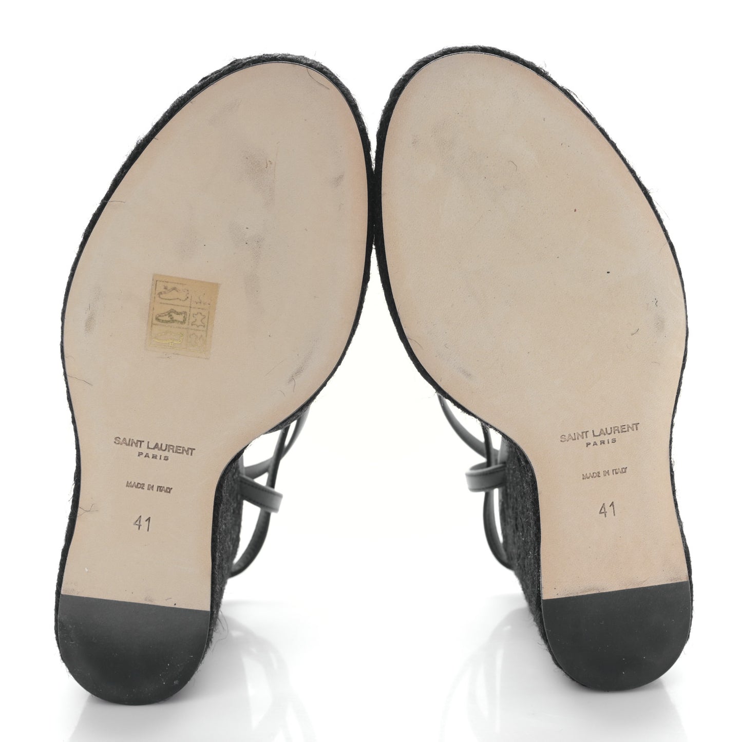 Calfskin Cassandra Espadrille 105 Wedges 41 Black