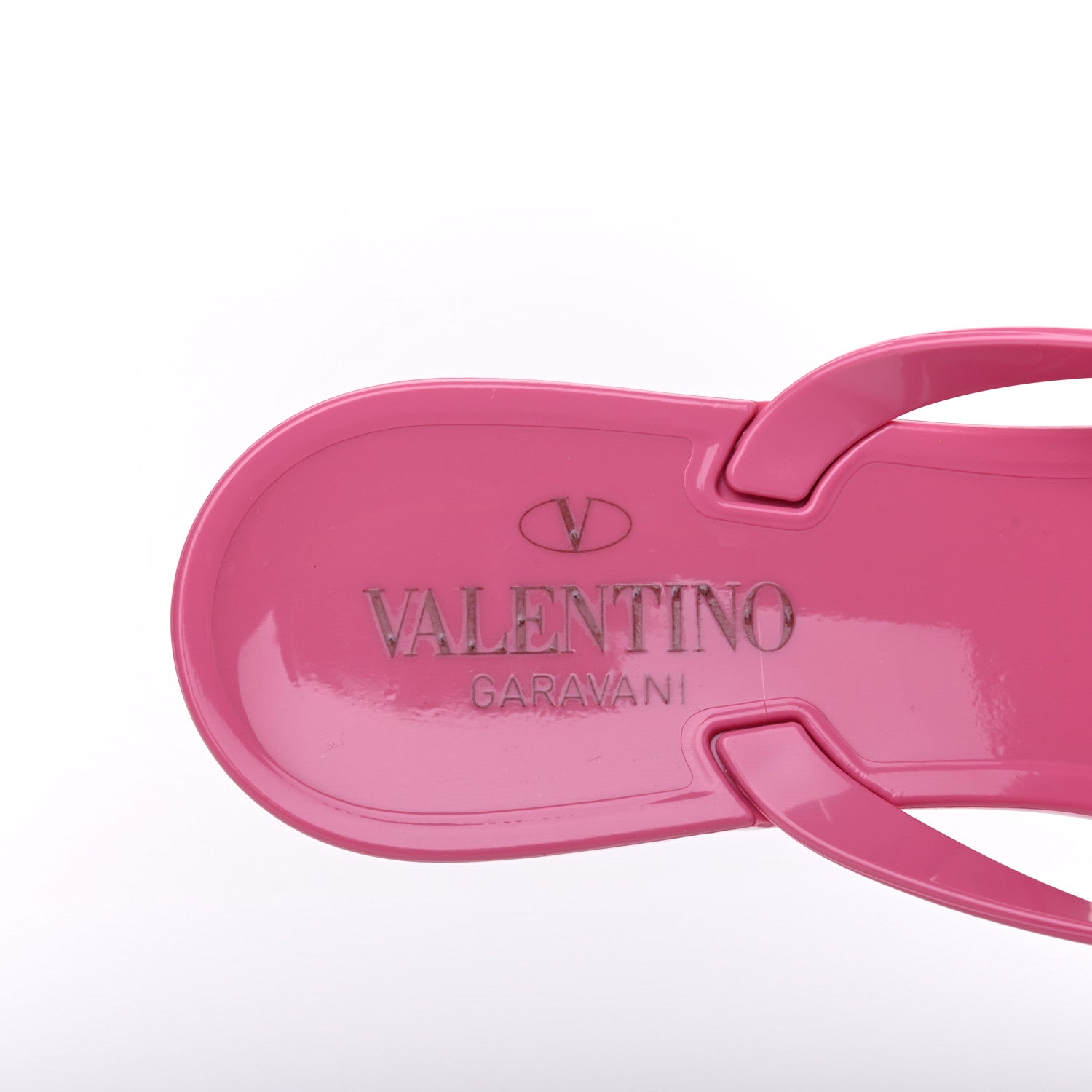Valentino Garavani PVC Jelly Rockstud Bow Thong Sandals 38 Pink 8 of 9
