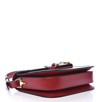 Gucci GG Supreme Monogram Azalea Calfskin Horsebit 1955 Shoulder Bag Beige Ebony New Cherry Red 4 of 11