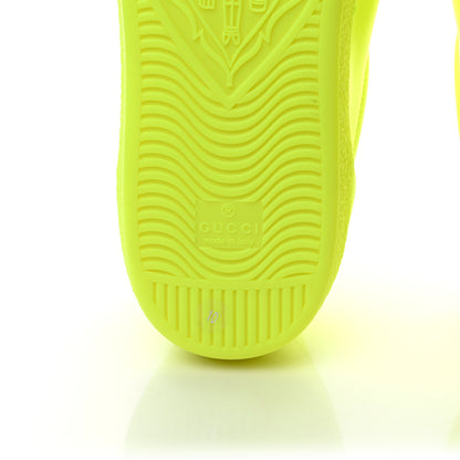 Gucci Capri Fluo Calfskin Interlocking G Perforated Mens Ace Sneakers 10 Yellow Fluo 7 of 9