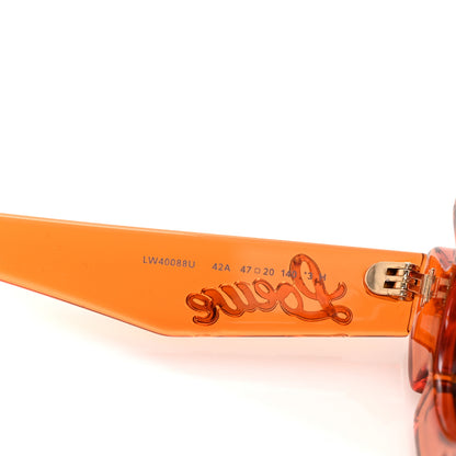 Loewe Acetate Nylon Flower Sunglasses LW40088U Transparent Orange 6 of 7
