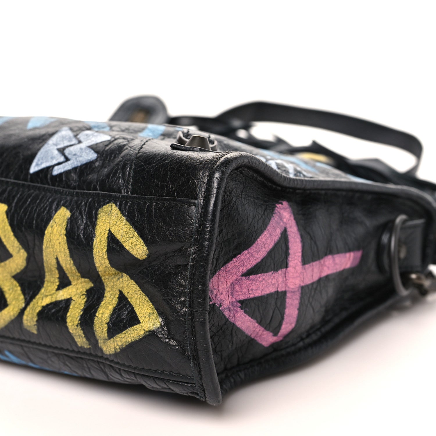 Balenciaga Agneau Graffiti All Over Classic Hardware S City Black Multicolor 11 of 11