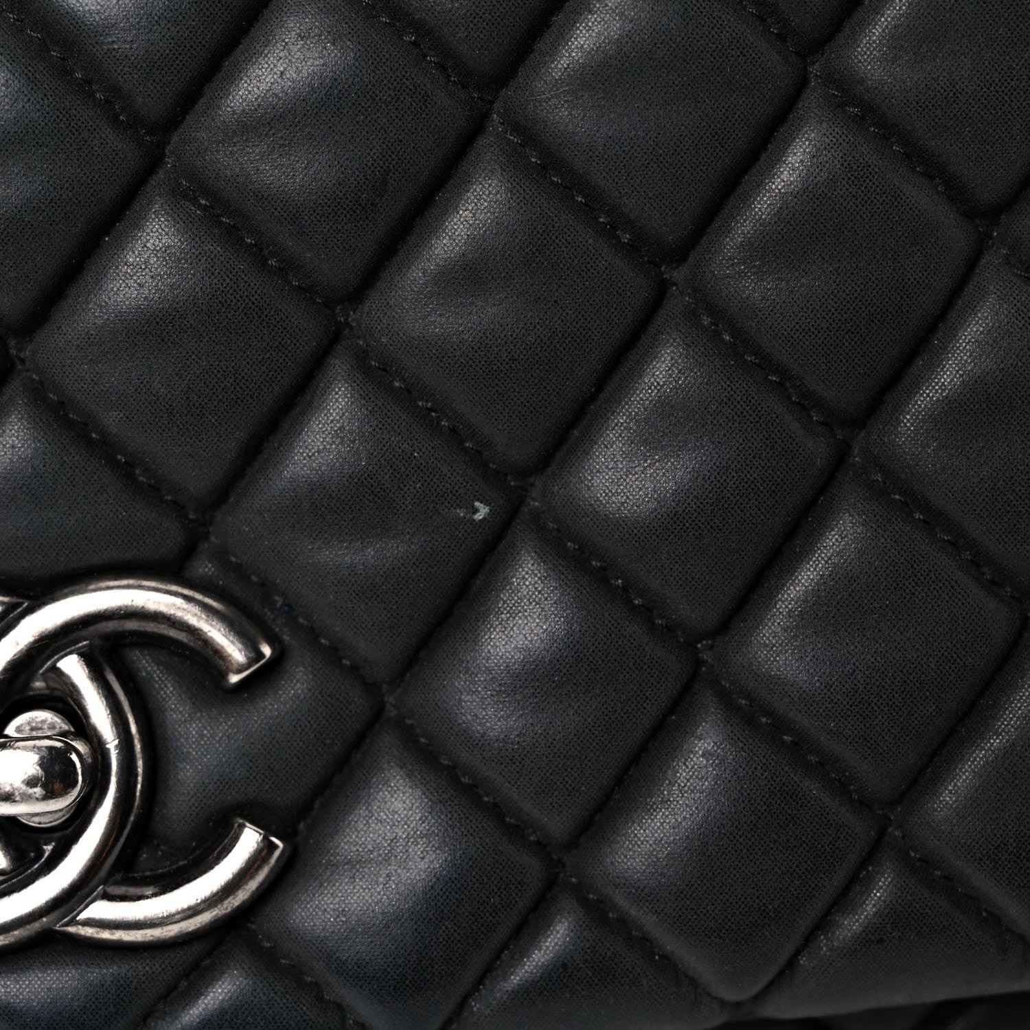 Chanel Iridescent Calfskin Quilted Small New Bubble Flap Anthracite 18 of 21