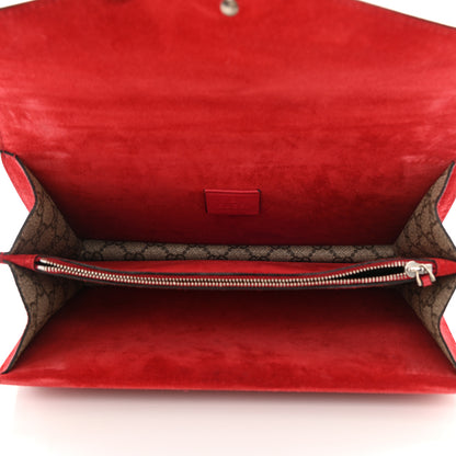 Gucci GG Supreme Monogram Suede Small Dionysus Shoulder Bag Beige Ebony Vulcanic Red 5 of 8