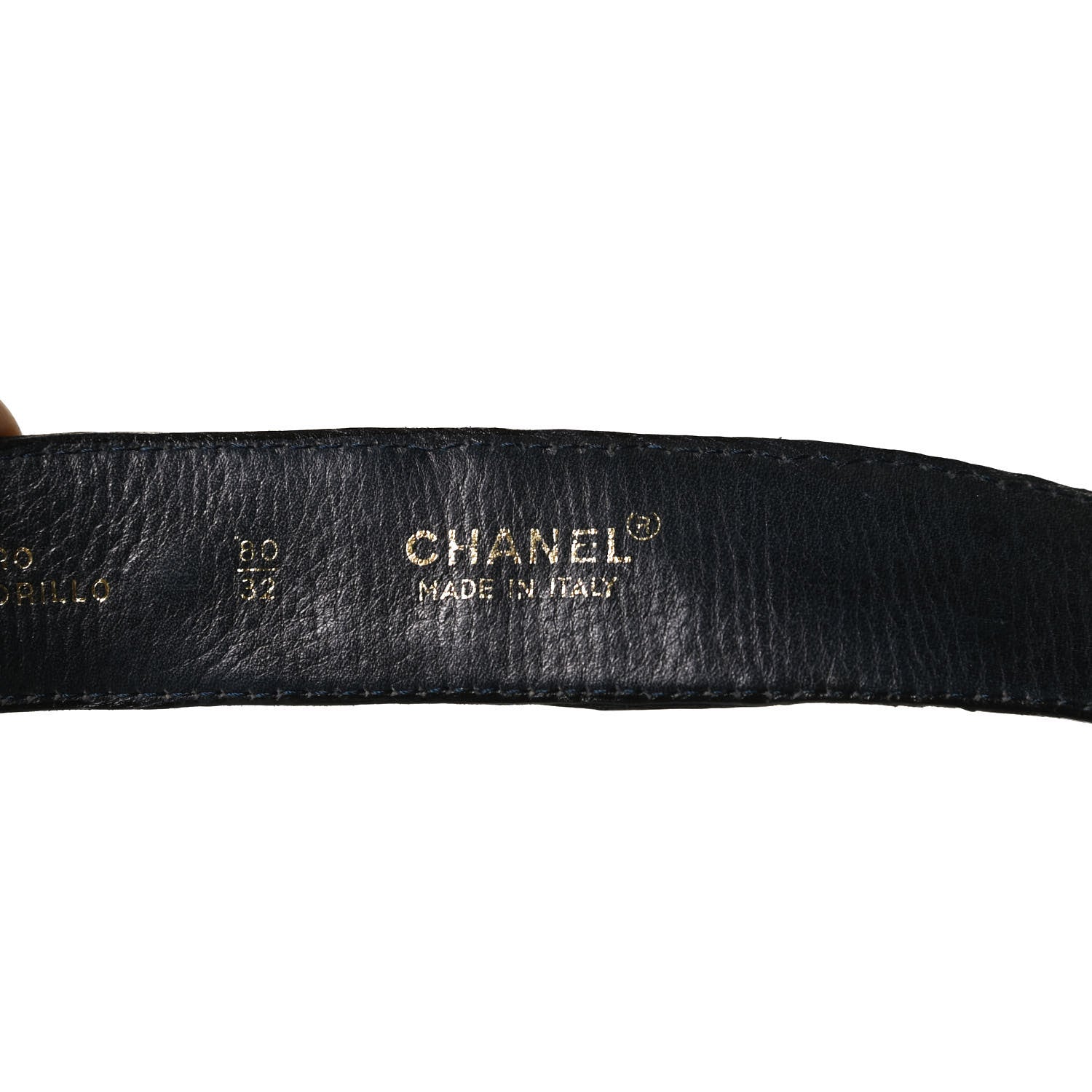 Chanel Crocodile Belt 80 32 Blue 4 of 5