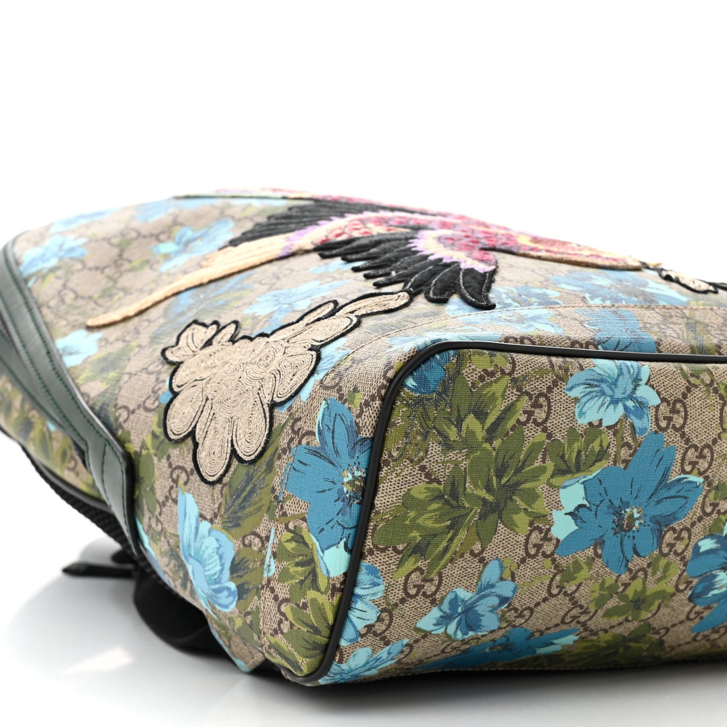 GG Supreme Monogram Blooms Bird Embroidered Dome Backpack
