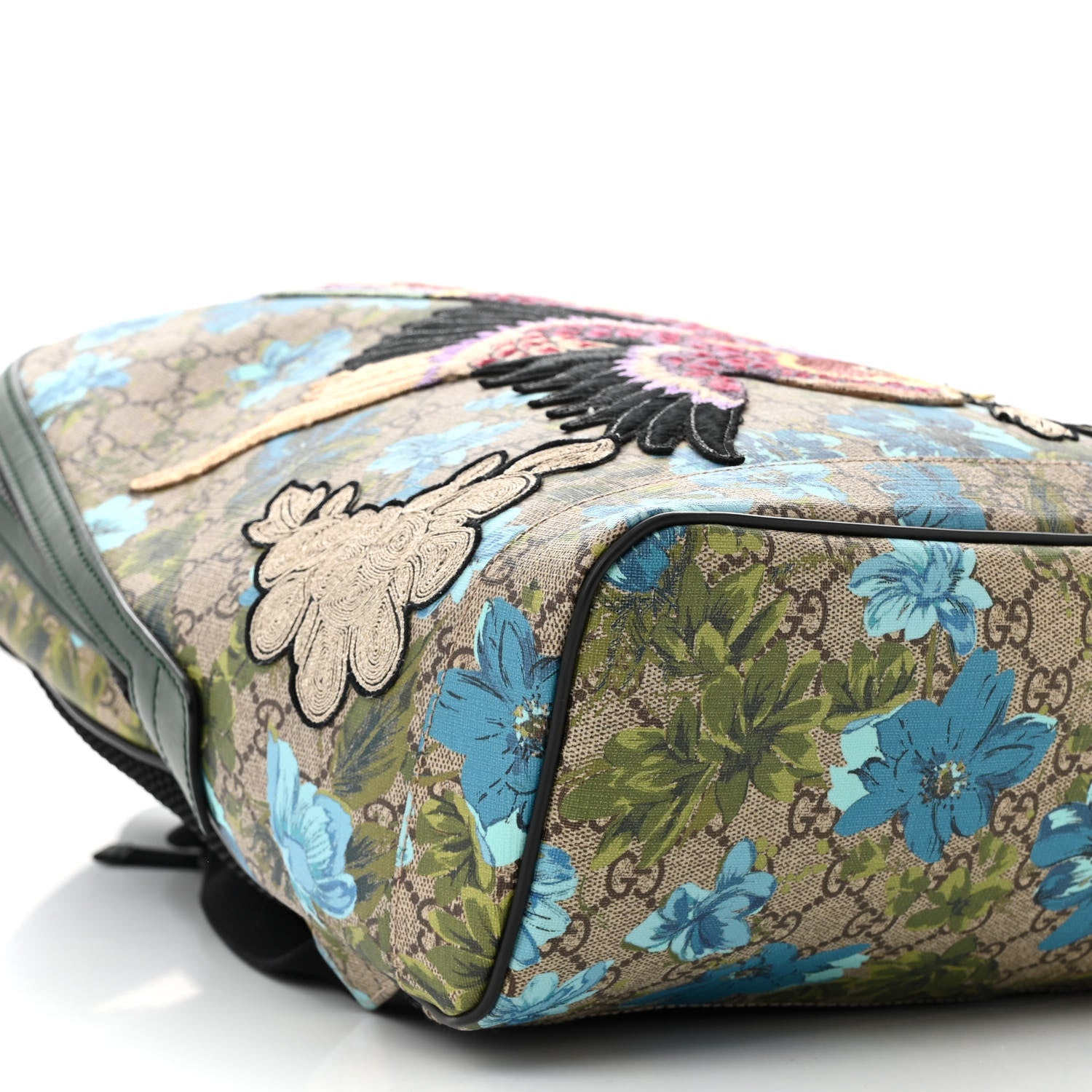 Gucci GG Supreme Monogram Blooms Bird Embroidered Dome Backpack 9 of 10