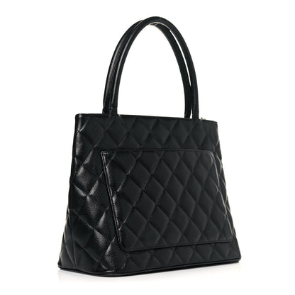 Chanel Caviar Quilted Medallion Tote Black 3 of 13