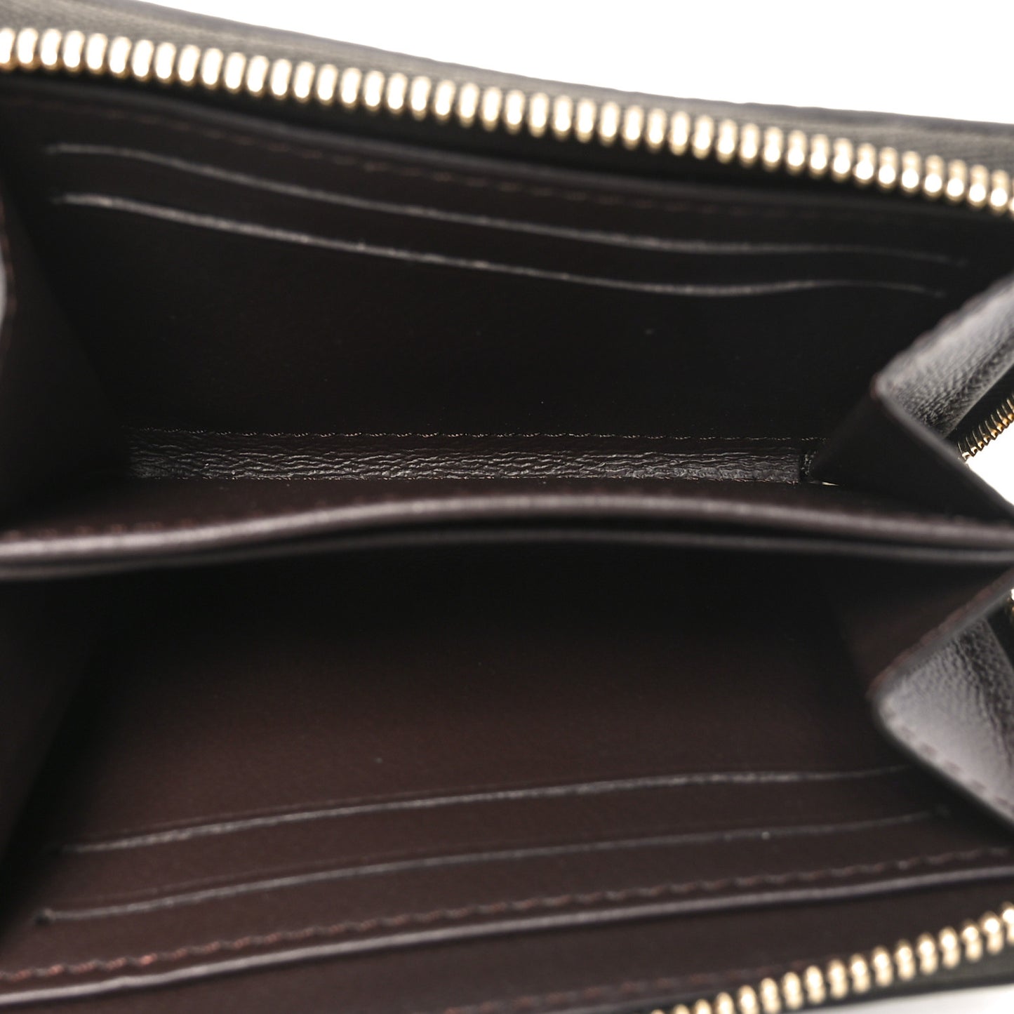 Snakeskin Monogram Zippy Padlock Coin Purse Brown