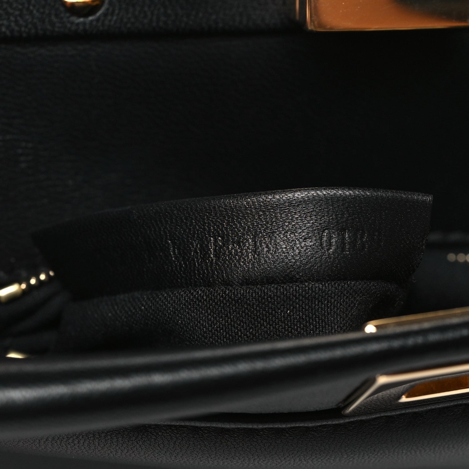 Fendi Nappa Mini Peekaboo Iconic Satchel Black 7 of 10