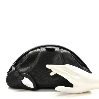 Alaia Calfskin Laser Cut Samia Clutch Black 2 of 8