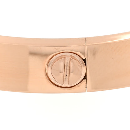 Cartier 18K Pink Gold 4 Diamond LOVE Bracelet 17 4 of 6