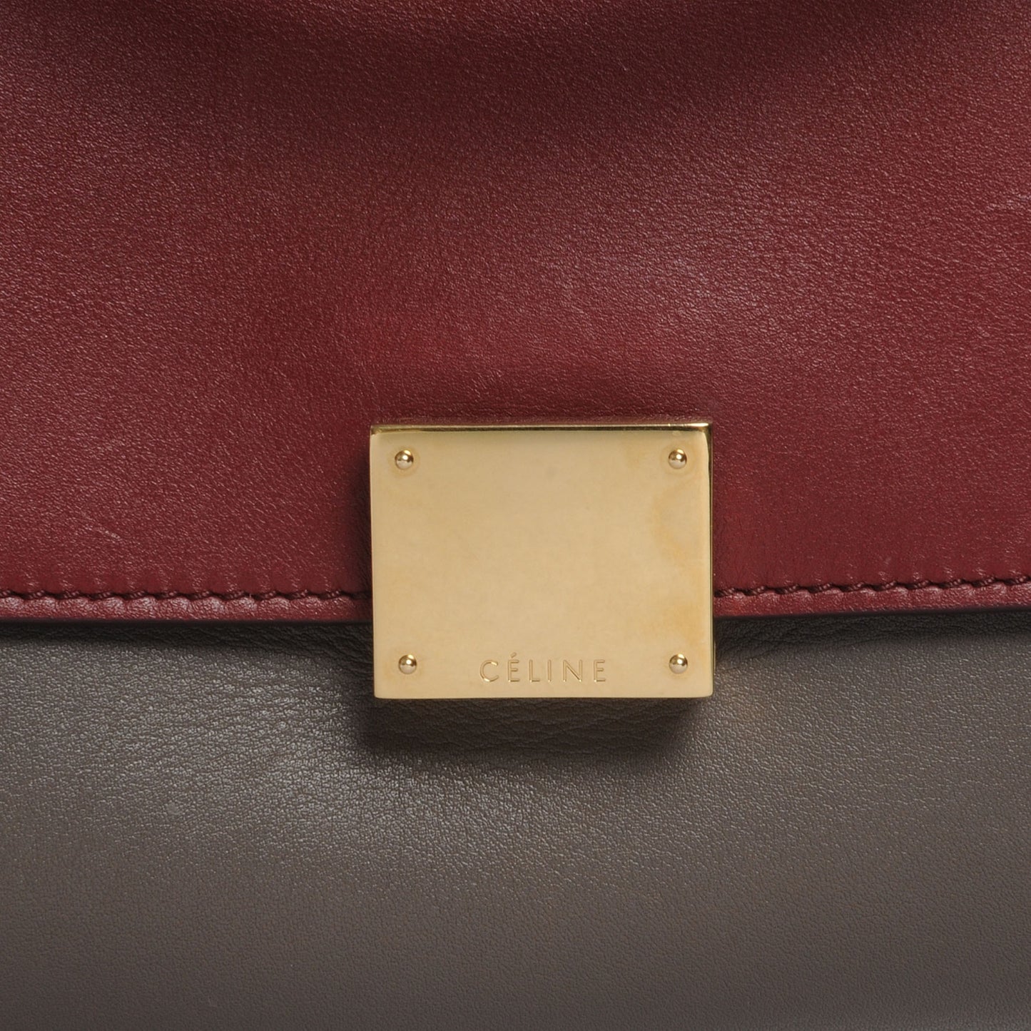 Calfskin and Suede Large Tri-Color Trapeze Granite
