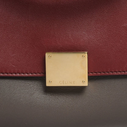 Celine Calfskin and Suede Large Tri-Color Trapeze Granite 6 of 7