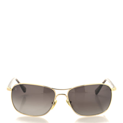 Louis Vuitton Metal Conspiration Pilote Aviator Sunglasses Z0251U Gold 2 of 9