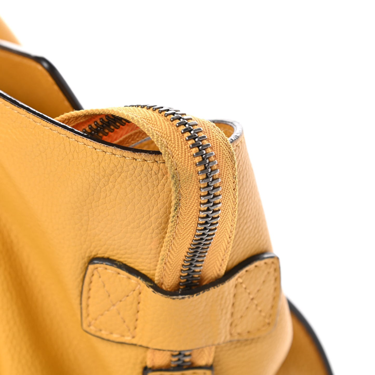 Drummed Calfskin Mini Luggage Ocre